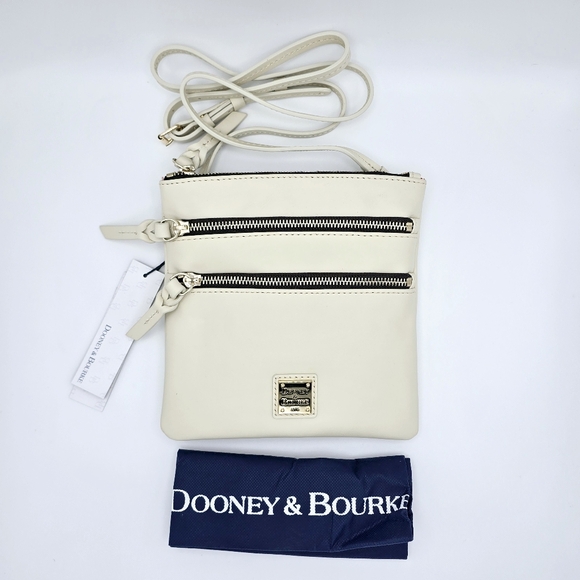 Dooney & Bourke Apollo Leather Triple Zip Crossbody - NWT - Picture 1 of 8